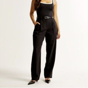 Abercrombie & Fitch Curve Love A&F Quinn Tailored Straight Pant 28 6R